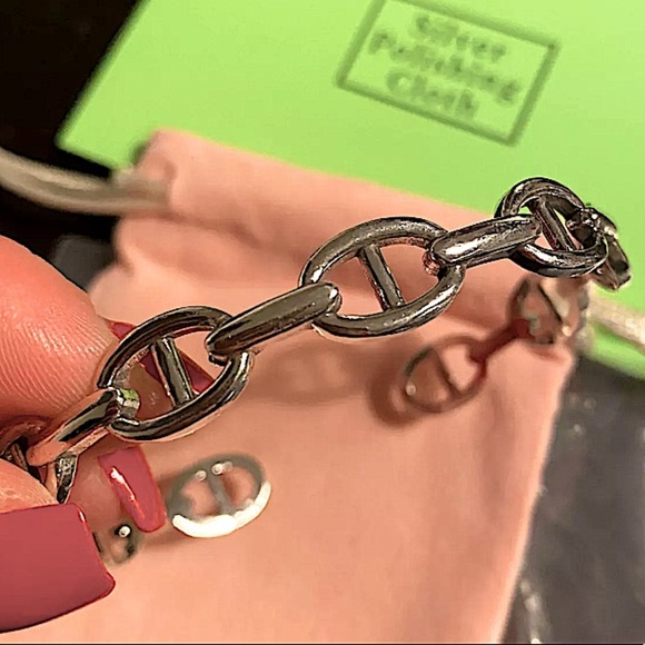 Sterling Silver Mariner Bangle Cuff Bracelet - Picture 7 of 13